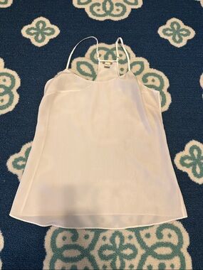 J. Crew Lightweight White adjustable Spaghetti Strap Women's Tank Top